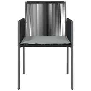 Juego de 2 Sillas de Jardín Estándar de Ratán PE Negro, Asientos Cómodos para Exteriores - Product Image 4