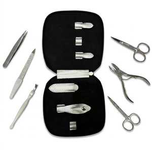 AQDAS INDUSTRIES Professional Durable <b>Manicure</b> Pedicure <b>Kit</b> 6-Piece Stainless Steel Right-Handed Scissors Nipper Tweezers - Product Image 1