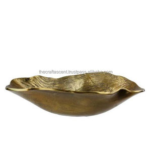 Tazón de fruta de aluminio de lujo al por mayor, tazón decorativo de metal dorado personalizado, tazón de aluminio moderno hecho a mano para deshierbe y uso en fiestas - Product Image 6