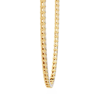 Collar de Cadena de Diamantes Cultivados en Laboratorio con Corte Esmeralda de Lujo, Certificado IGI CVD HPHT, Cadena de Diamantes de Oro Sólido de 14K - Product Image 5