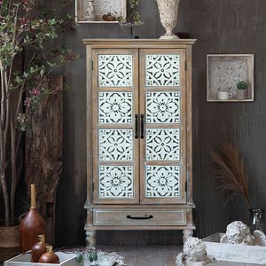 Mobiletto Alto in Legno Rustico 55.12, Versatile Credenza e Dispensa per Arredamento Casa, Ideale per Soggiorno - Product Image 1
