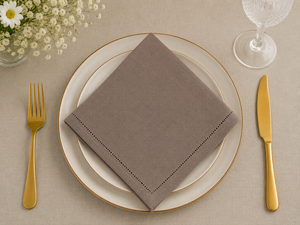 <b>Linen</b> <b>Cloth</b> Napkin Embroidered Hem Square Dinner Napery Reusable <b>Table</b> <b>Linen</b> for Wedding Dining - Product Image 1