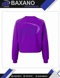 Sweat-shirt pour femmes de la sororité NCNW, violet et blanc, pull court en coton, col rond, pull tricoté brodé, vêtements universitaires NCNW - Product Image 5
