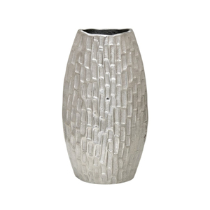 Juego de Floreros Modernos de Lujo con Diseño de Hoja de Ginkgo Plateada, Elegantes Floreros de Metal de Aluminio Hechos a Mano con Diseño Hueco - Product Image 2