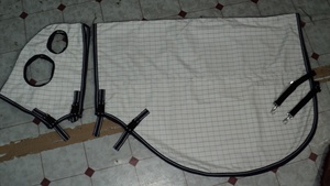 Özelleştirilmiş yaz at örtüsü ayrılabilir boyun bacak askıları Polycotton kumaş naylon astar polar dolu çapraz Surchingle kış için - Product Image 6