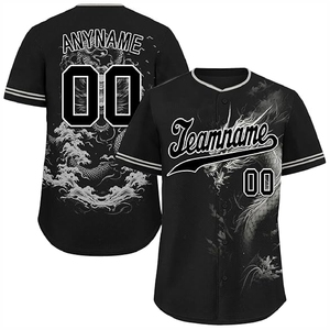 Maillot de baseball d'équipe personnalisé avec impression par sublimation, tissu respirant et look sportif professionnel - Product Image 1