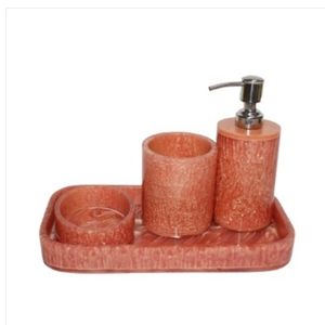 Ensemble d'accessoires de salle de bain en polyrésine blanche élégante pour l'exportation - Product Image 5