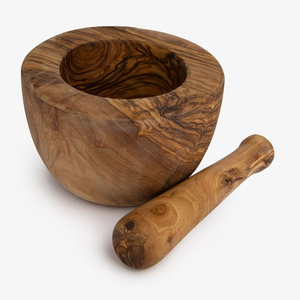 Handcrafted Wood Mortar and Pestle Set Wood Spice <b>Grinder</b> for <b>Herbs</b> & Garlic Kitchen Manual Garlic Masher & Food Crusher Bowl - Product Image 6