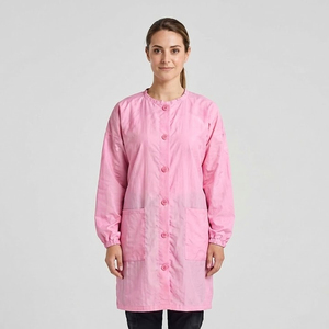 Blouse de coiffure et de barbier à manches longues boutonnée pour femme, pour la coupe de cheveux en salon - Product Image 6