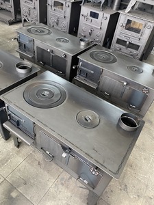 Large Wood <b>Stove</b> with Oven Handmade Cooker Heater Heavy Duty Cast Iron 35" Long - Product Image 3