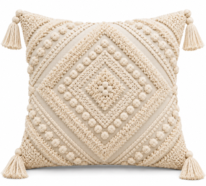Housse de coussin carrée moderne en coton tissé tufté à motif floral et oiseaux, faite à la main, amovible, lavable, personnalisable, OEM, vente en gros - Product Image 5