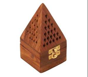 Quemador de incienso portátil de madera con interior de acero para quemar carbón, para aromas de sándalo, incienso, loto, pino, caramelo y océano - Product Image 5