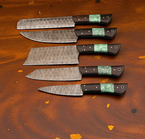 Premium LEGACY BLADES 5-Piece Ambidextrous Sustainable Damascus Kitchen <b>Knife</b> <b>Set</b> for Meat Fruit & Vegetables-Professional Use - Product Image 2