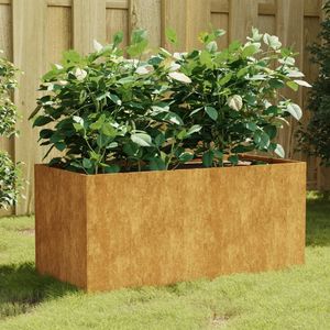 Maceta Duradera de Acero Corten Oxidado de 31.5 x 15.7 x 15.7 Pulgadas, Macetas y Jardineras - Product Image 1