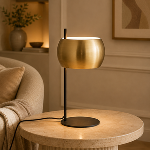 Heritage Pedestal Metal Table Lamp with Pleated <b>Shade</b> Decorative Tray Base Soft Ambient <b>Lighting</b> Durable Finish for Bedroom - Product Image 5