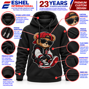 Fabricant de sweats à capuche en tricot interlock brodés pour les marques de vêtements recherchant des broderies personnalisées et des commandes en gros dans le monde entier - Product Image 1