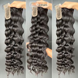 Extensions de cheveux humains ondulés profonds, qualité Remy vietnamienne, double trame, grade 12A, super lisses et doux - Product Image 5