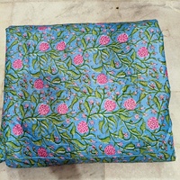 Tissu en coton bio lavé et cardé imprimé, écologique, pour décoration intérieure, artisanat, motif palmier rouge, rideau en coton indien fait main sur mesure