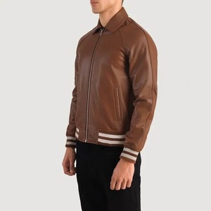 Chaquetas de Cuero y Lona de Piel de Oveja de Diseño Superior 2026, Personalizadas, Transpirables, con Logotipo Frontal, Estilo Urbano para Hombre - Product Image 3