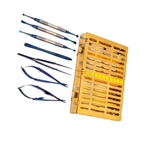Kit de chirurgie micro-orale 7 pièces réutilisable, ensemble manuel de chirurgie parodontale bleu, instruments chirurgicaux CE certifiés Power Bur Amrid - Product Image 3