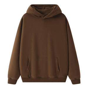 Unisex Oversized Hooded Sweatshirt Solid Color Pocket Casual Knitted Long Sleeve 100% Cotton Fleece Winter Customized Wear - Product Image 4
