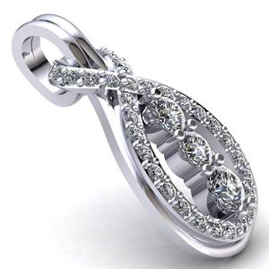 Pendentif en argent plaqué or 24 carats avec diamant taille brillant serti en canal, style classique, pour homme, usage quotidien et festivals, vente en gros - Product Image 5