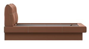 Modern Upholstered Solid Teak Wood <b>Bed</b> Frame <b>Queen</b> Size Faux Leather Soft <b>Bed</b> <b>with</b> Quilted Headboard and Footboard - Product Image 4