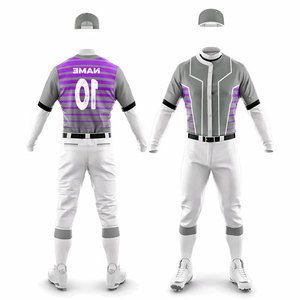 Customized Outdoor Training Gear Digital Printed Matching Set Sublimation Baseball & Softball Uniform Sets For Adults Wear - Product Image 4