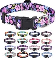 Collier pour chien solide, réglable avec boucle, pour petites races, confortable, style luxueux, toutes saisons, 100% coton, pour l'entraînement