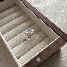 Anillo de plata de ley S925 con nudo de moda coreana, diseño sencillo y exclusivo estilo coreano, anillo de blogger INS, venta al por mayor - Product Image 4