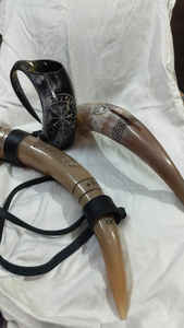 Cuerno Vikingo para Beber con Soporte de Cuero Animal para Regalo de Boda, Tamaño Personalizado, Material Orgánico, Venta al por Mayor en India, Precio de Fábrica - Product Image 5