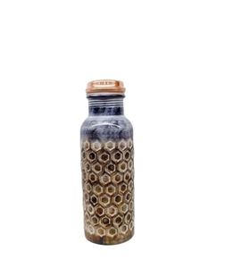 <b>Copper</b> Water <b>Bottle</b> with Lid Hammered Finish Direct <b>Drinking</b> Portable for Office Travel Outdoor Hiking Car - Product Image 3