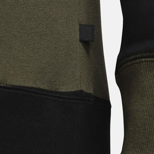 Sudadera de Cuello Redondo para Hombre, Color Verde Oliva y Negro, con Rayas Anchas, Manga Larga, Estilo Casual, Streetwear, Top de Moda - Product Image 4