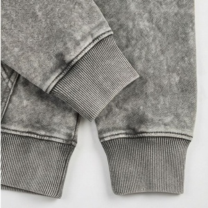 New Acid Wash Winter <b>Tracksuit</b> Polyester Heavyweight Solid Customized Color Washable For Men Gym Workout Activewear Suit - Product Image 6
