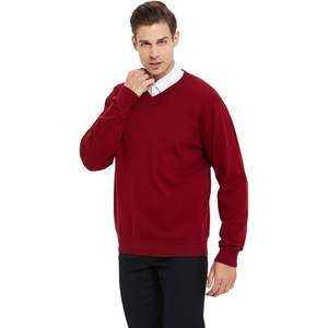 Jersey de manga larga con cuello en V para hombre 2025, suéter con monograma bordado personalizado, estampado de Anime de Cachemira cálido para Otoño Invierno - Product Image 1