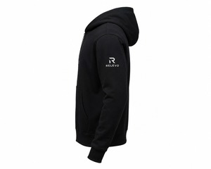 Wholesale Custom Oversized Full Zip Hoodie Unisex Solid Color Knitted Sweatshirt Casual Autumn Winter Zip Up Hoodie - Product Image 5