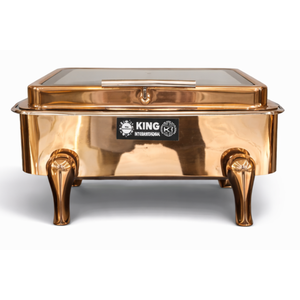 Recipiente para calentar comida de acero inoxidable con acabado en cobre - Product Image 1