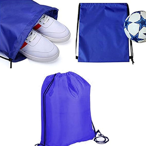 Custom Logo <b>Drawstring</b> <b>Backpack</b> With Mesh Side Pockets Front Zipper Pocket Waterproof Sports Gym Sack Bag Lightweight Polyester - Product Image 6