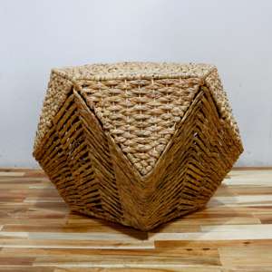 K-VietNam beau coussin de jonc de mer naturel tissé à la main pouf Otttoman pouf de méditation en gros du fournisseur King Craft Viet - Product Image 1