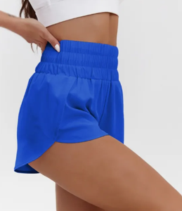 Shorts de yoga taille mi-haute pour femmes, effet push-up, respirants, séchage rapide, en nylon/spandex, pour l'été, pantalon de sport uni, vente chaude, OEM - Product Image 6