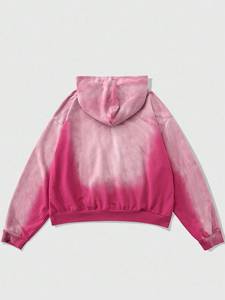 Unique <b>Pink</b> Vintage Wash Pullover Hoodies Custom Logo Clothing Unisex Boxy Fit Oversized Good Quality 100% Fleece Custom Logo - Product Image 4