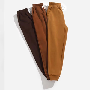 Nuevas llegadas: Pantalones deportivos casuales de algodón transpirable con encaje para mujer, de cintura media, de forro polar, al por mayor. - Product Image 1