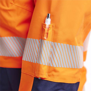 Chaqueta de Seguridad para Hombre, de Alta Visibilidad, Reflectante, Transpirable, Resistente al Viento, con Capucha, Uniforme de Trabajo de Invierno, 100% Poliéster, Diseño Personalizado, Talla Personalizada - Product Image 5