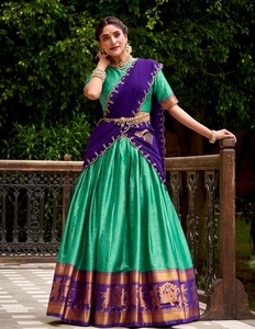 Indian Ethnic Traditional Designer <b>Lehenga</b> Choli Zari Weaving Work Wedding Outfit <b>Women</b> Fancy Wear Floor-Length Regular Fit - Product Image 1