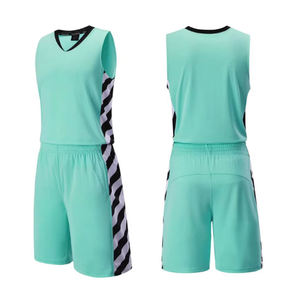 Ensemble maillot et short de basketball blanc pour homme, séchage rapide, uniforme sportif d'été, col rond, polyester et élasthanne tricotés - Product Image 6