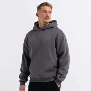 Sweat à capuche d'hiver pour homme, design personnalisé, logo imprimé sur le devant, coupe classique, tissu personnalisé polyester/coton, respirant, coupe-vent - Product Image 1