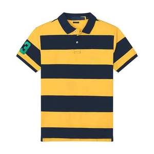 เสื้อโปโลผ้าฝ้ายดีไซน์ใหม่คุณภาพพรีเมียมสำหรับผู้ชาย ทรงเข้ารูป ระบายอากาศได้ดี รับสกรีนโลโก้ มีไซส์พลัสไซส์ - Product Image 5