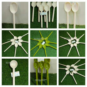 เครื่องใช้บนโต๊ะอาหารทำด้วยมือสุดหรูช้อนเสิร์ฟเครื่องครัวสำหรับงานแต่งงานแบบหมุนสีเขียวช้อนรับประทานอาหารและช้อนสลัด - Product Image 6