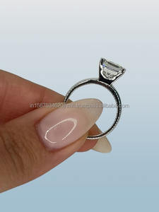 Princess Cut 2.10 Carat Lab-Grown White Diamond <b>14K</b> <b>Gold</b> <b>Ring</b> Vintage Engagement/Wedding <b>Ring</b> for Women IGI-Certified Jewelry - Product Image 2