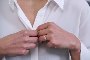 High Quality Solid 925 Sterling <b>Silver</b> 14K Gold Plated Zircon Prong Setting Horseshoe Christian Cowgirl Gifted <b>Ring</b> Fine Jewelry - Product Image 6